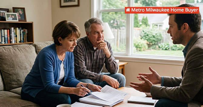 Cash buyer making a home offer to a seller
