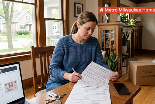 Homeowner in Milwaukee preparing to sell their house quickly before the next mortgage payment is due